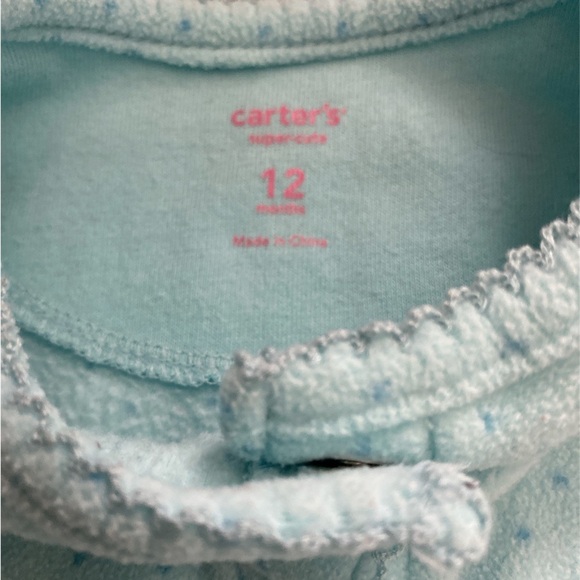 Carters sleeper bodysuit 12 months mint green girls - Picture 3 of 3